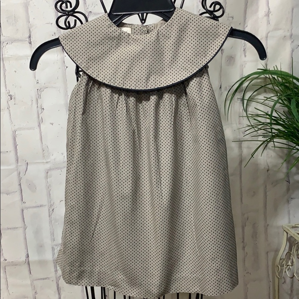 Olive Juice Dress Polka Dot Pilgrim Collar Cottagecore Button 100% Cotton